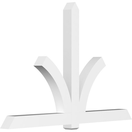 Ekena Millwork Redmond Architectural Grade PVC Gable Bracket, 96"W x 64"H x 6"D x 6"F, 16/12 Pitch GBP096X64X0606RED00